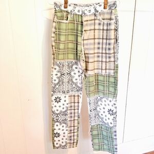 Jaded London Patchwork Plaid Womens Pants Size Small Very Good Codition